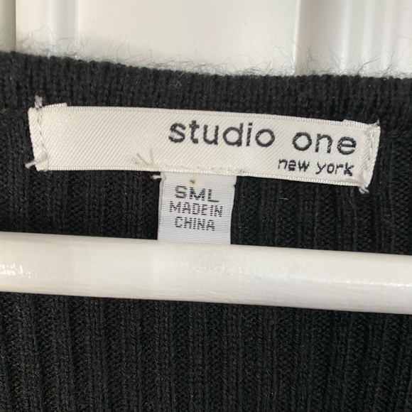 EUC Studio One Size Small Long Sleeve Colour Block Sweater Dress Office Work - Picture 3 of 8